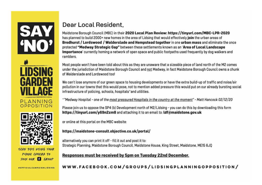 Photo of News Lidsing Garden Community opposition flier